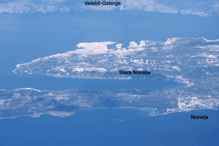 Blick auf die Bucht von Stara Novalja